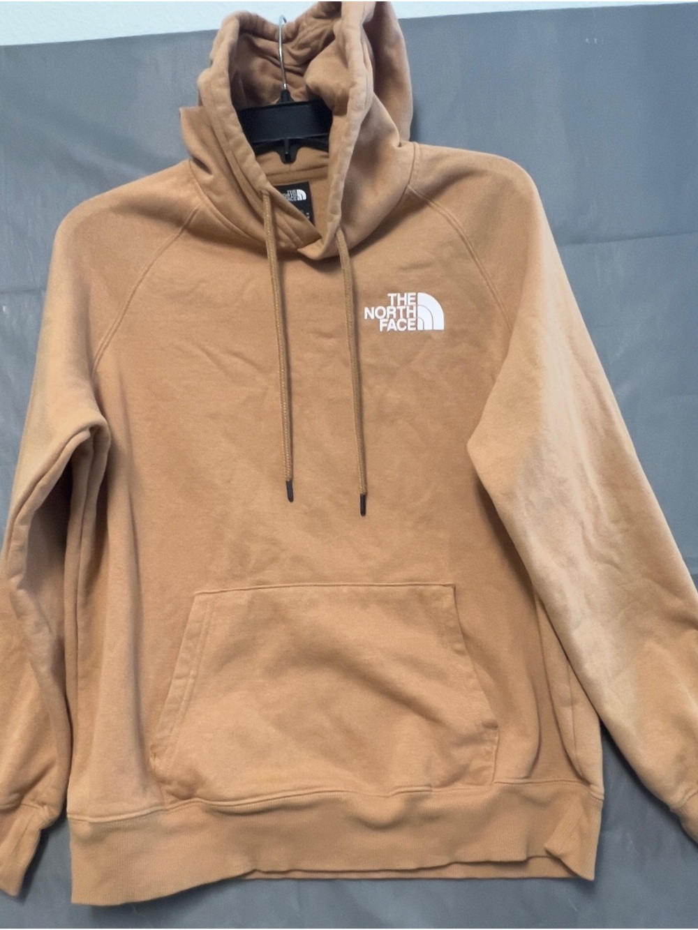 Men's Crewneck Hoodie - Tan with White Logo
